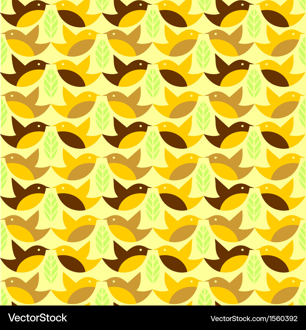 Birds seamless pattern Royalty Free Vector Image