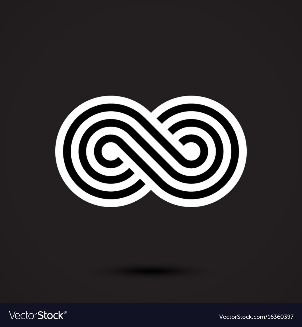 Infinity symbol icon Royalty Free Vector Image