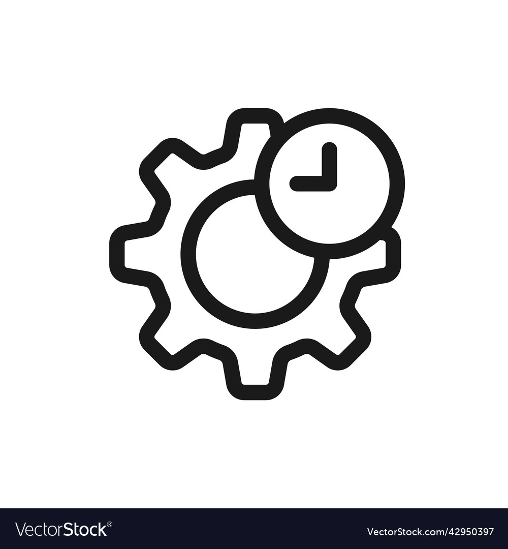 Process or operations icon management Royalty Free Vector