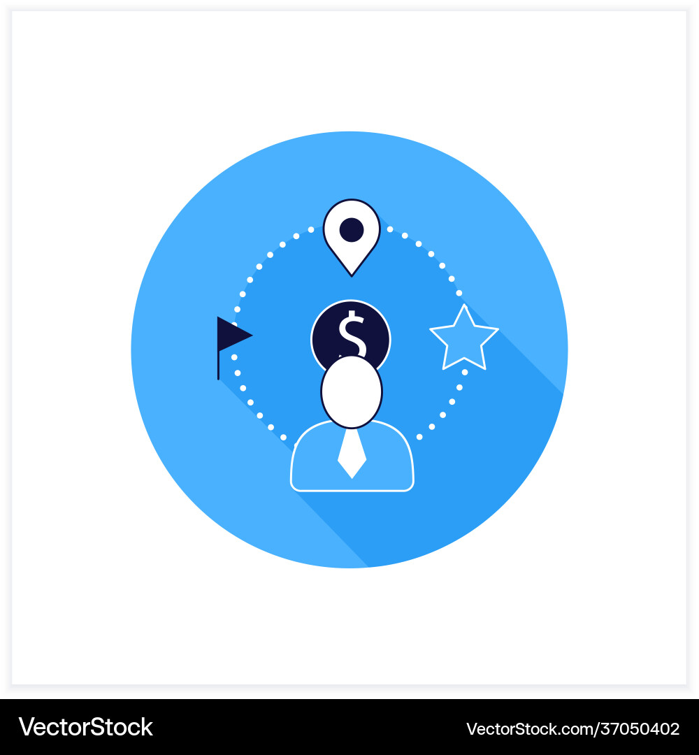 Customer attributes flat icon Royalty Free Vector Image