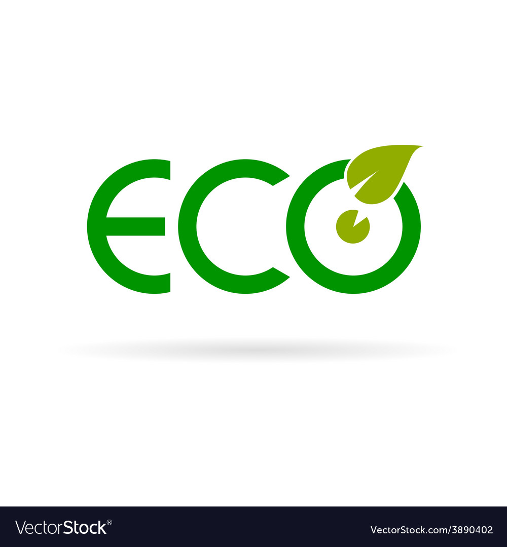 Eco sign color Royalty Free Vector Image - VectorStock