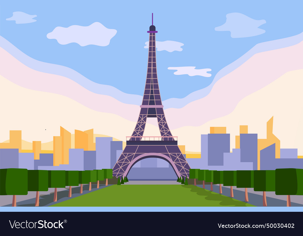 France background city landmark paris tour Vector Image