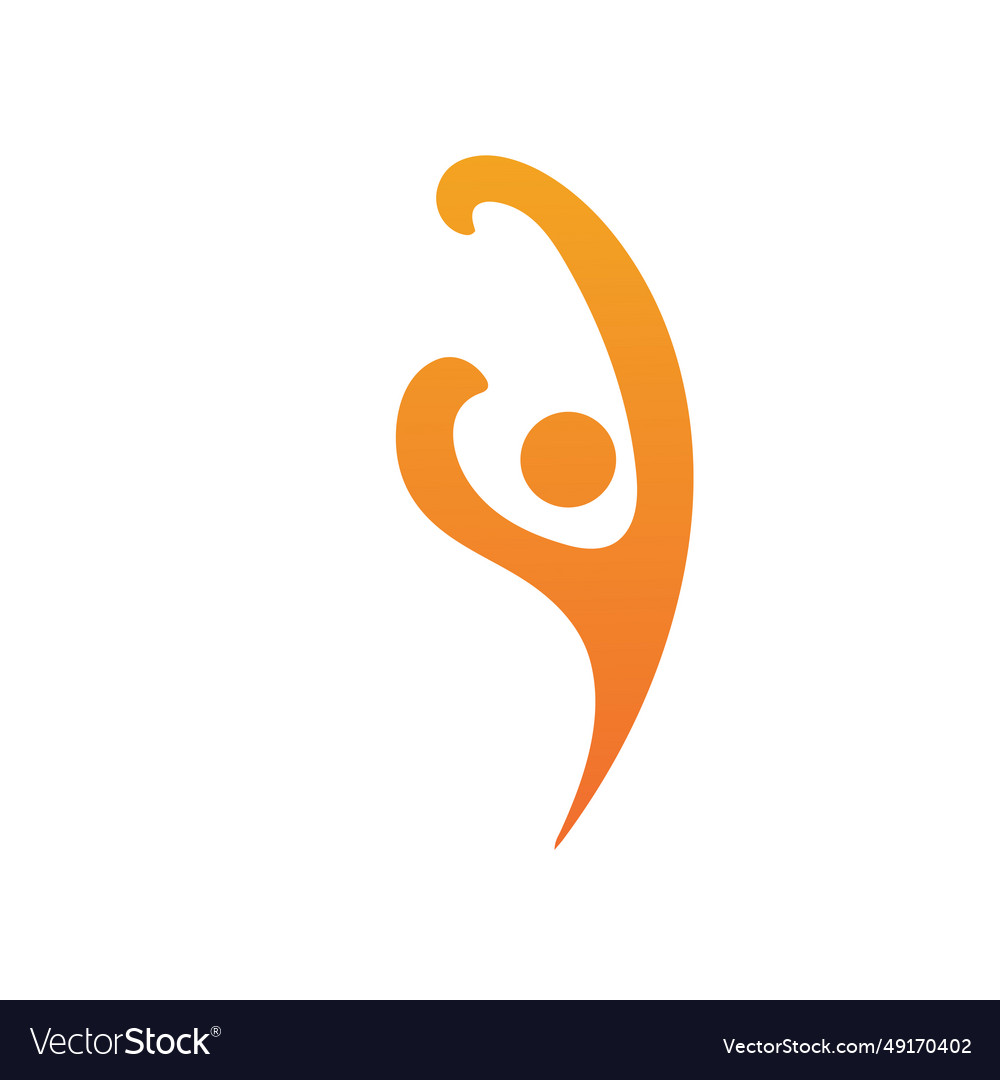 Health life people logo Royalty Free Vector Image