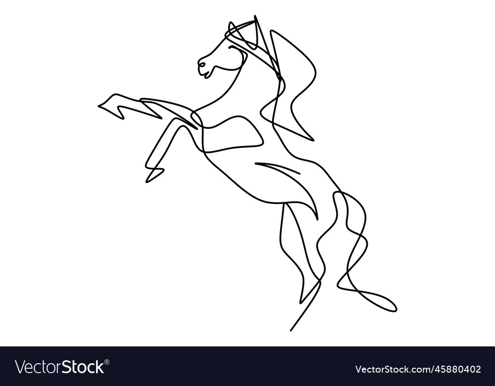 One continuous line drawing of retro old classic Vector Image