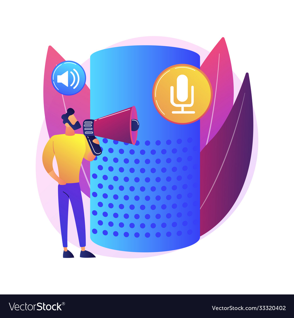 Voice control abstract concept Royalty Free Vector Image