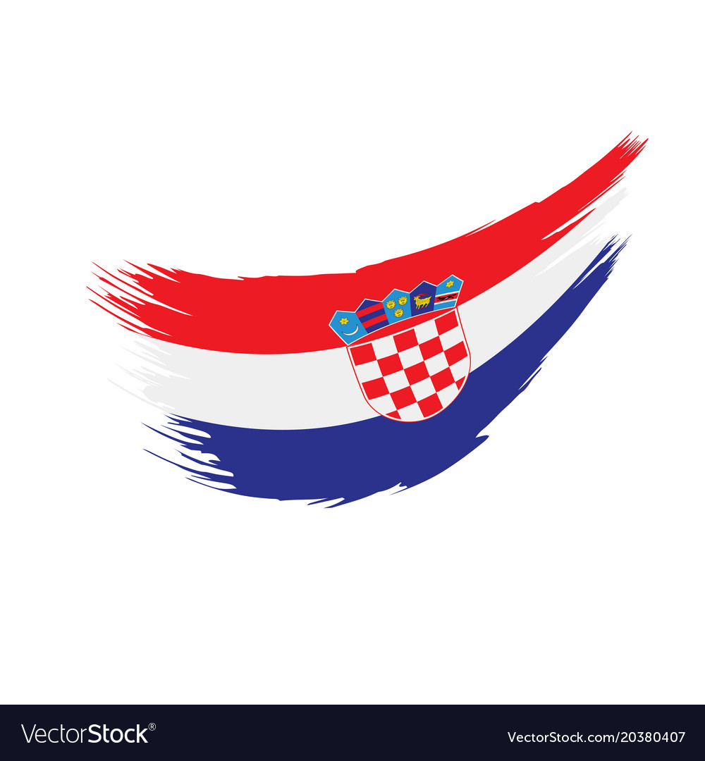 Croatia flag Royalty Free Vector Image - VectorStock