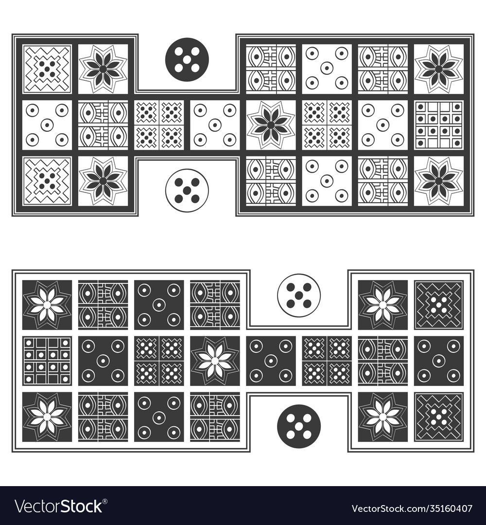 Image With Royal Game Ur Board Game Royalty Free Vector