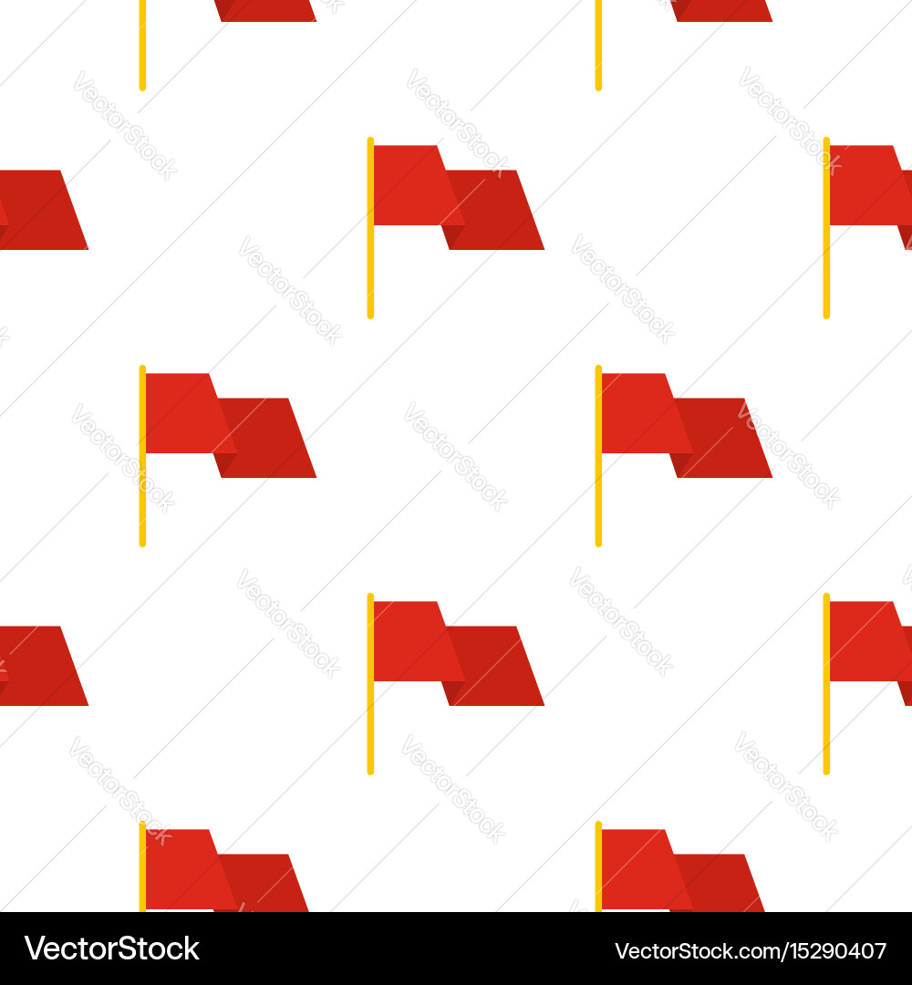 Red flag pattern flat Royalty Free Vector Image