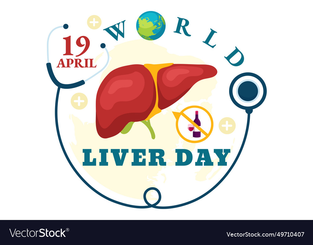 World liver day on april 19th to raise global Vector Image