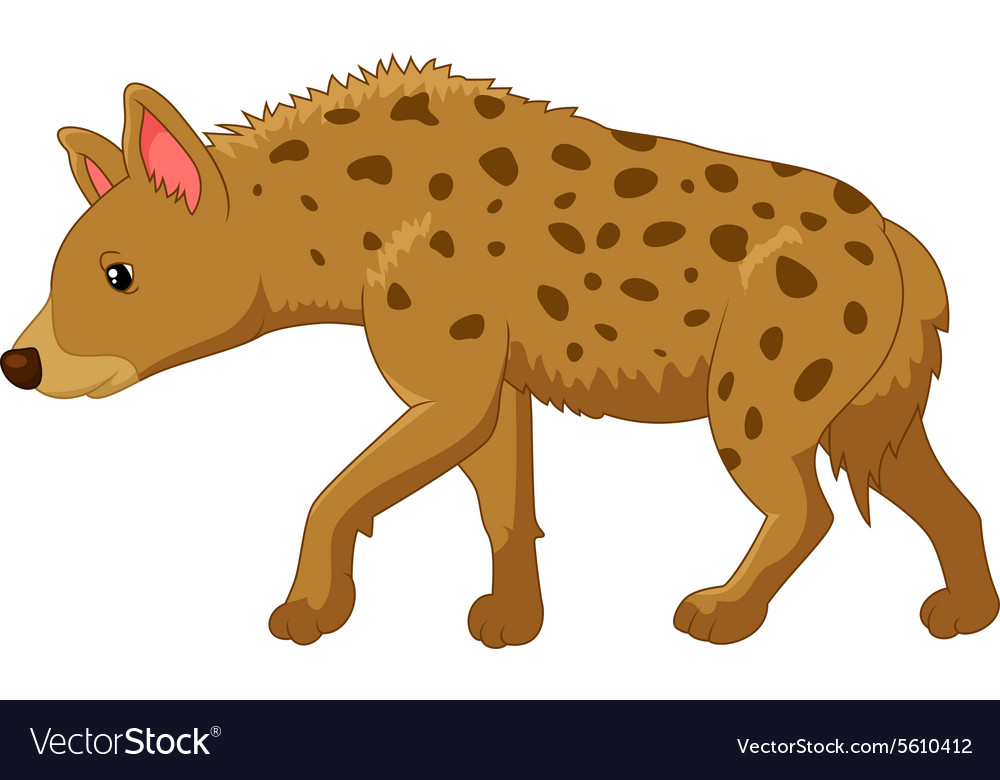 Cartoon of a hyena Royalty Free Vector Image - VectorStock