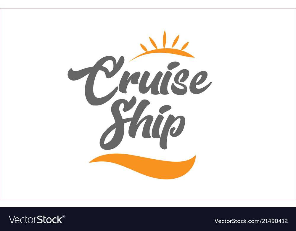 cruise-ship-black-hand-writing-word-text-vector-image