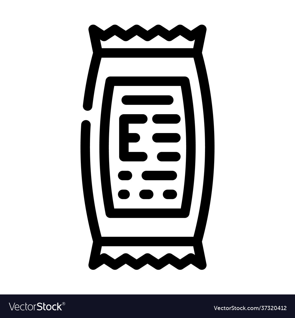 Description food additives line icon Royalty Free Vector