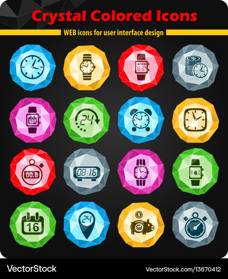 Time icon set Royalty Free Vector Image - VectorStock