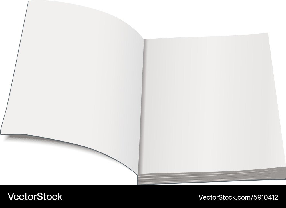 White paperback template open book paperback Vector Image