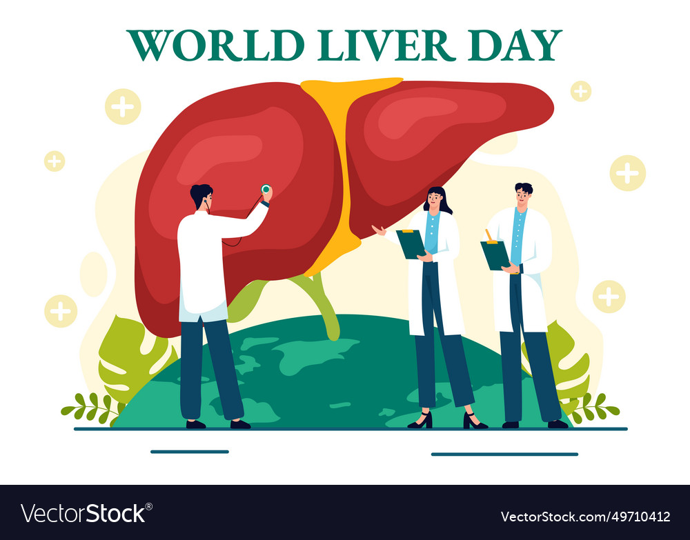 World liver day on april 19th to raise global Vector Image