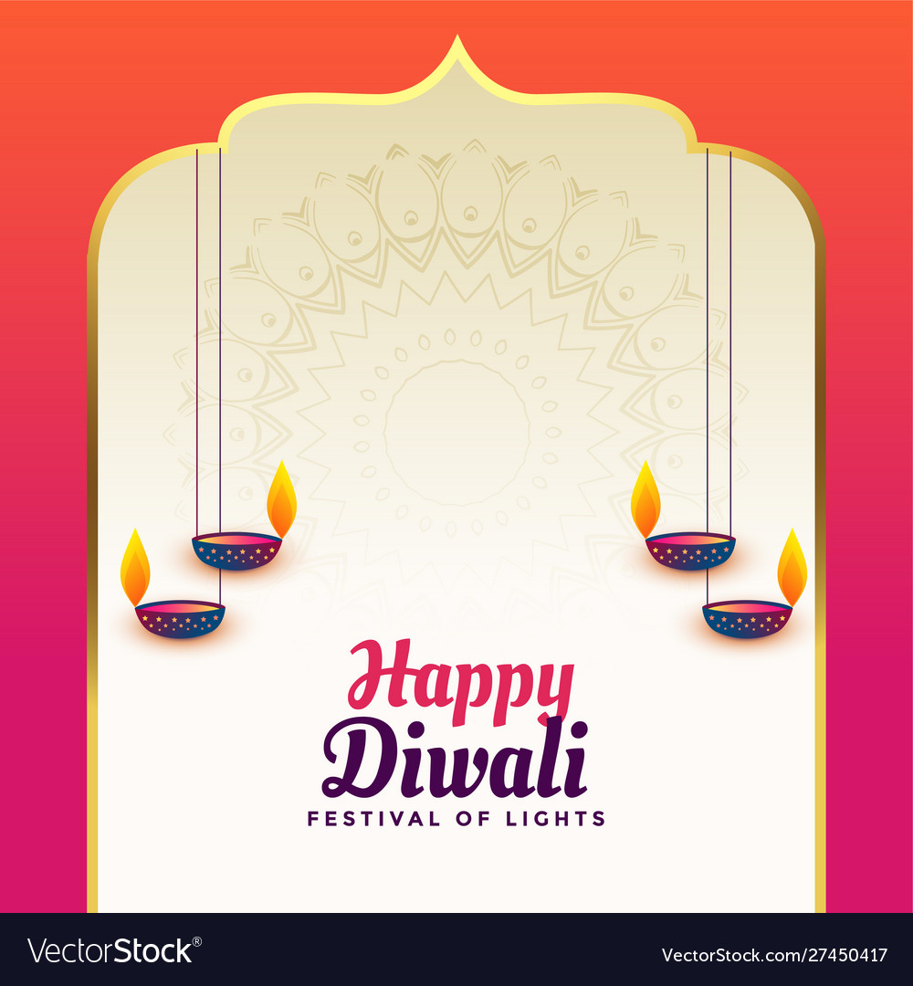 Beautiful happy diwali indian style background Vector Image