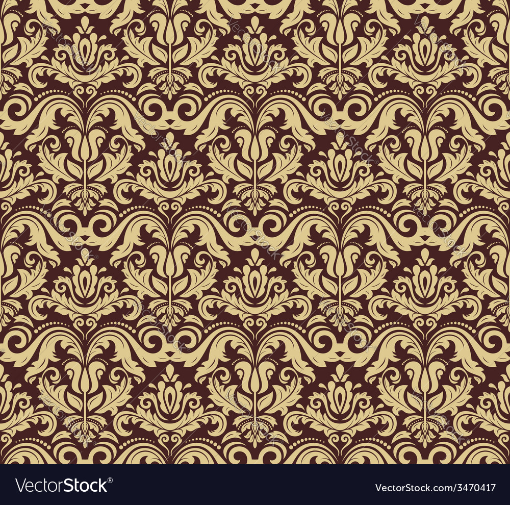 Damask seamless pattern orient background Vector Image