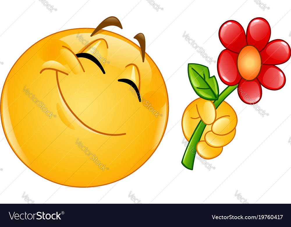 Flower smiley faces Royalty Free Vector Image - VectorStock