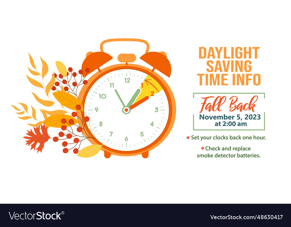 Premium Vector  Daylight saving time ends concept the hand of the