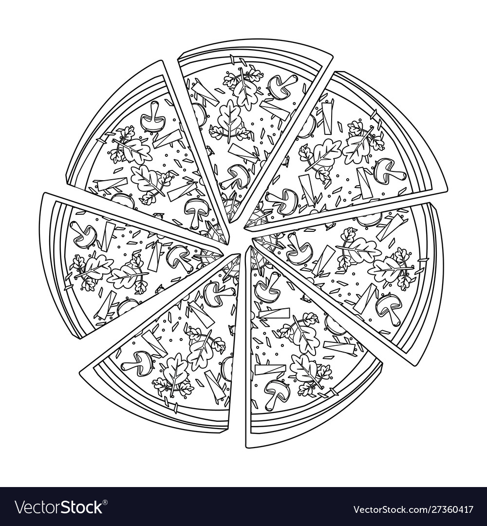 Italian Pizza Design Royalty Free Vector Image