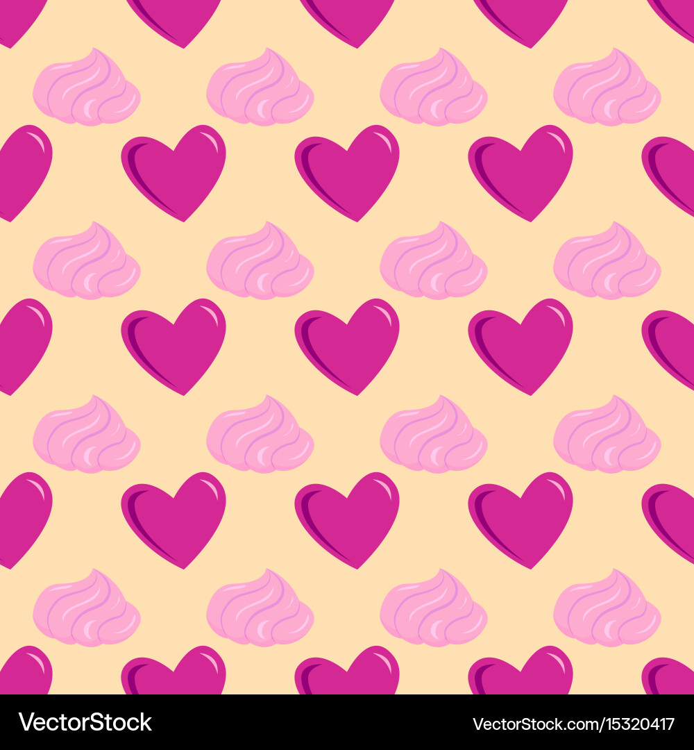 Simple Red Heart Pattern Simple red heart sharp seamless pattern Royalty Free Vector