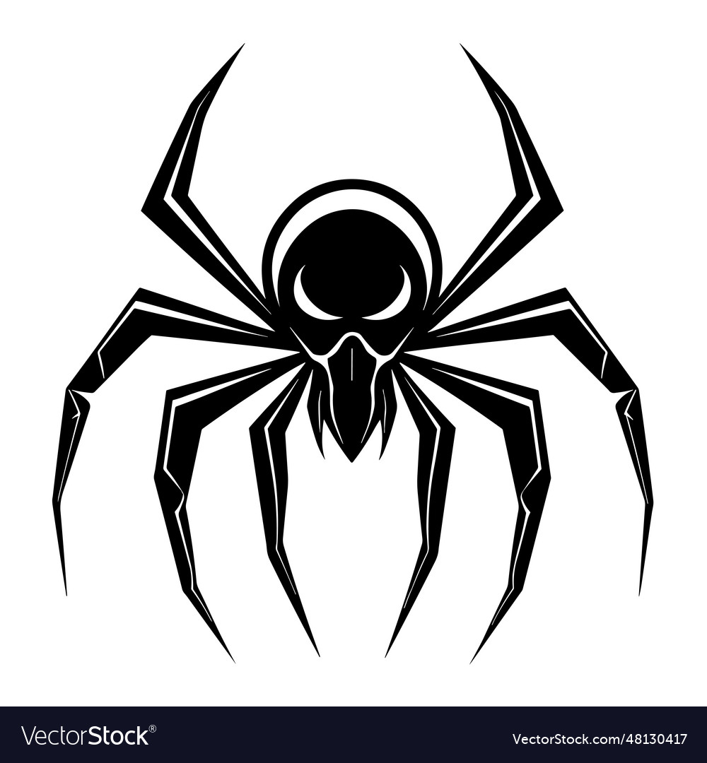 Spider silhouette Royalty Free Vector Image - VectorStock