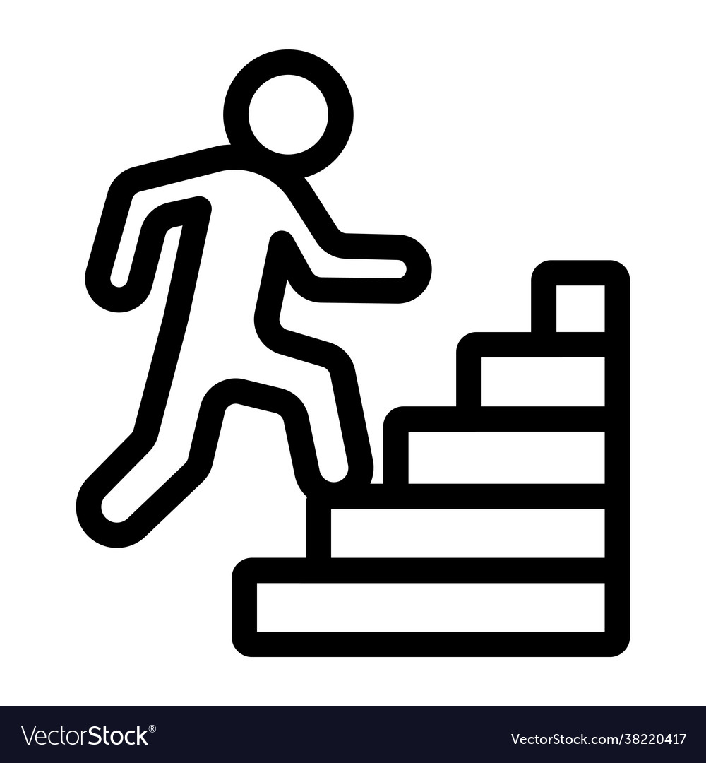 Stairs exercise Royalty Free Vector Image - VectorStock