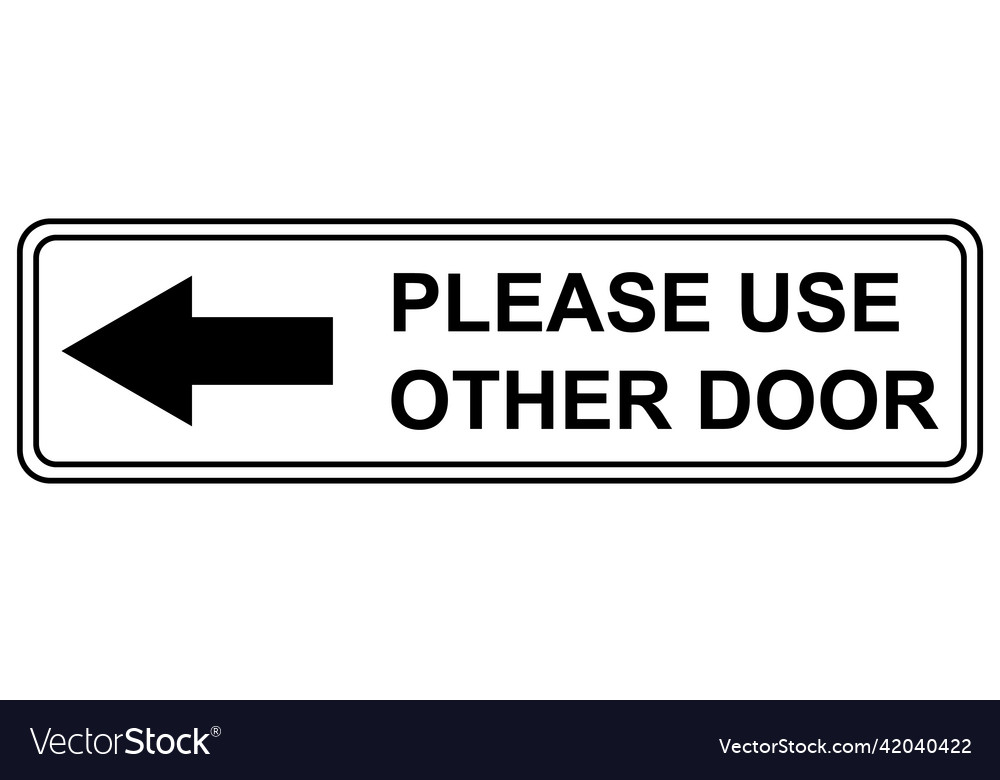 Please use other door graphic icon information Vector Image