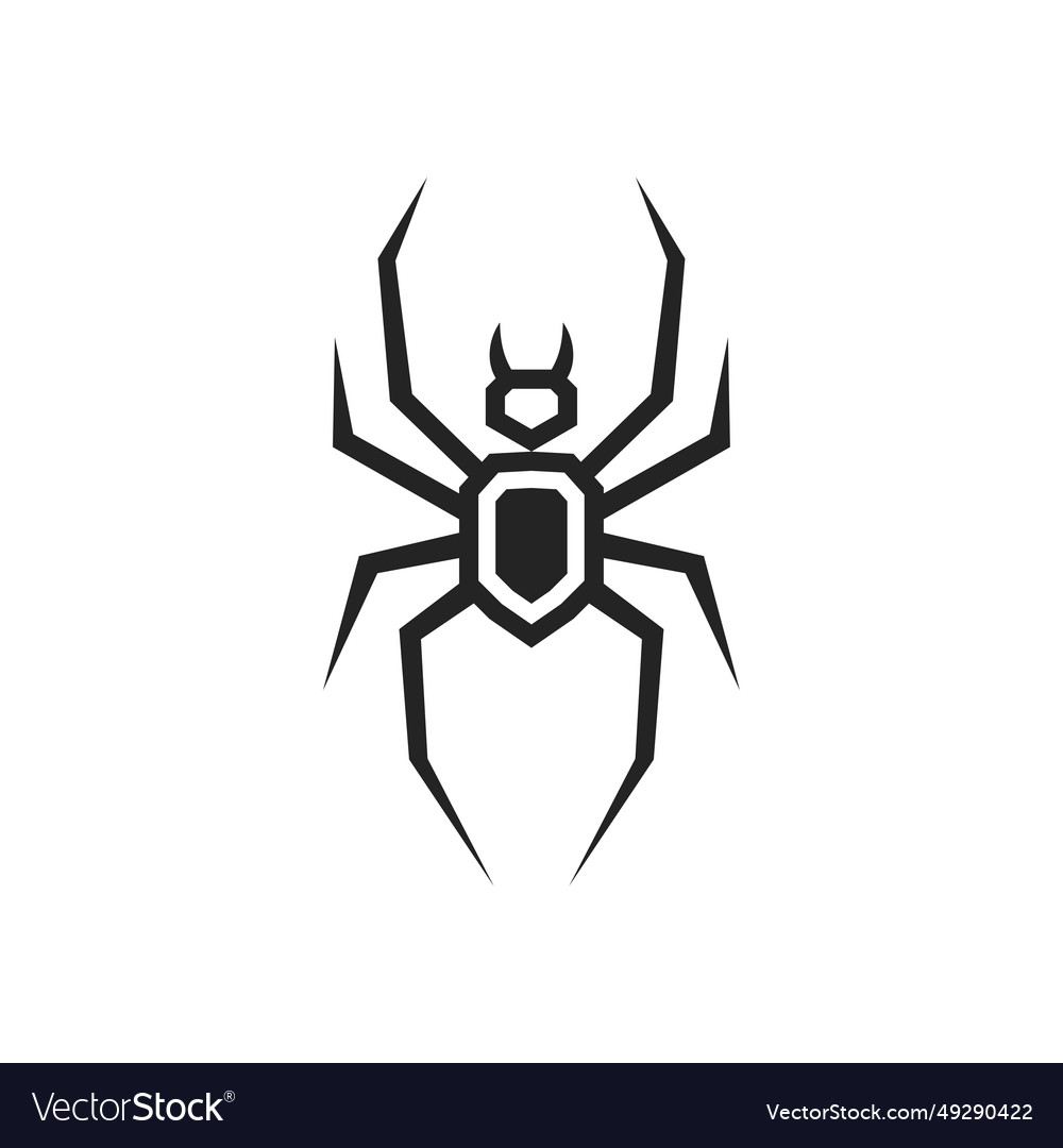 Spider logo template isolated brand identity icon Vector Image