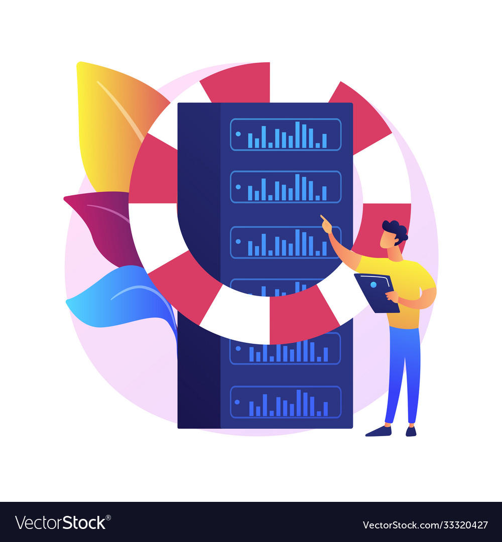 Backup server abstract concept Royalty Free Vector Image
