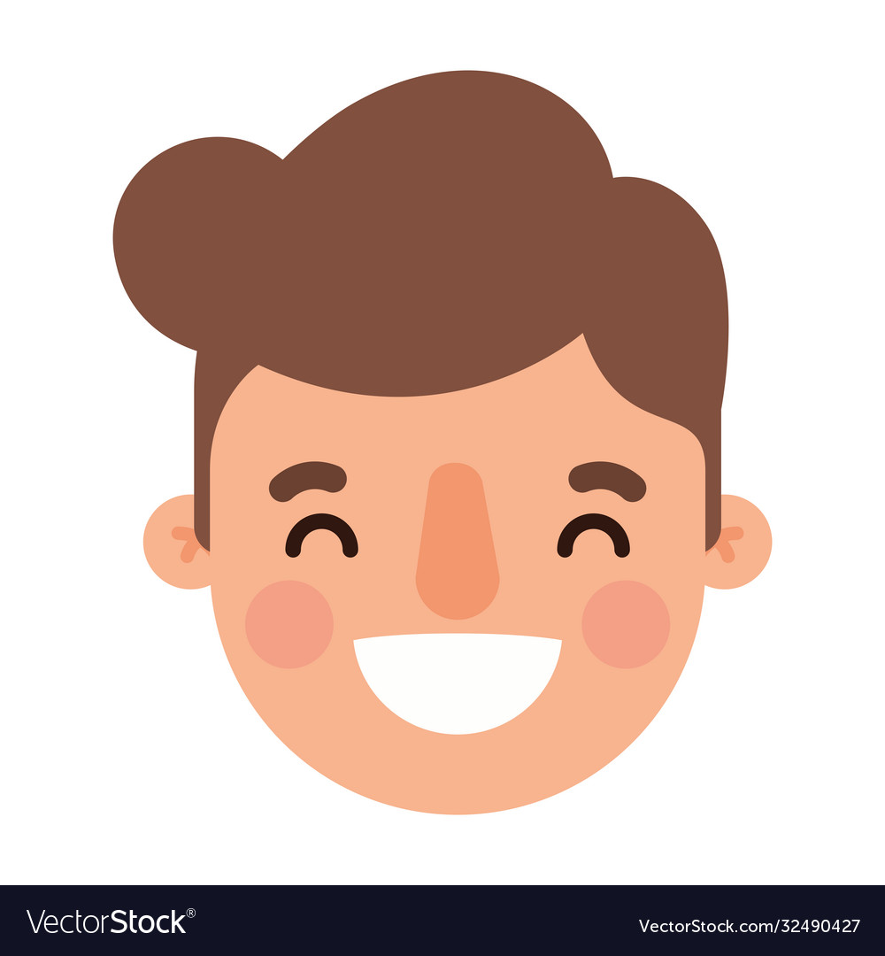 Smiling mans face Royalty Free Vector Image - VectorStock