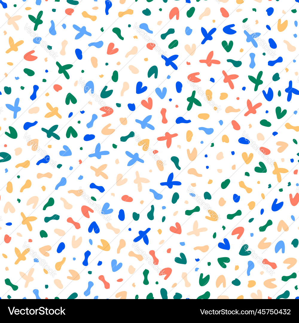 Colorful terrazzo pattern Royalty Free Vector Image