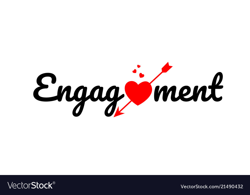 Engagement word text typography design logo icon Vector Image