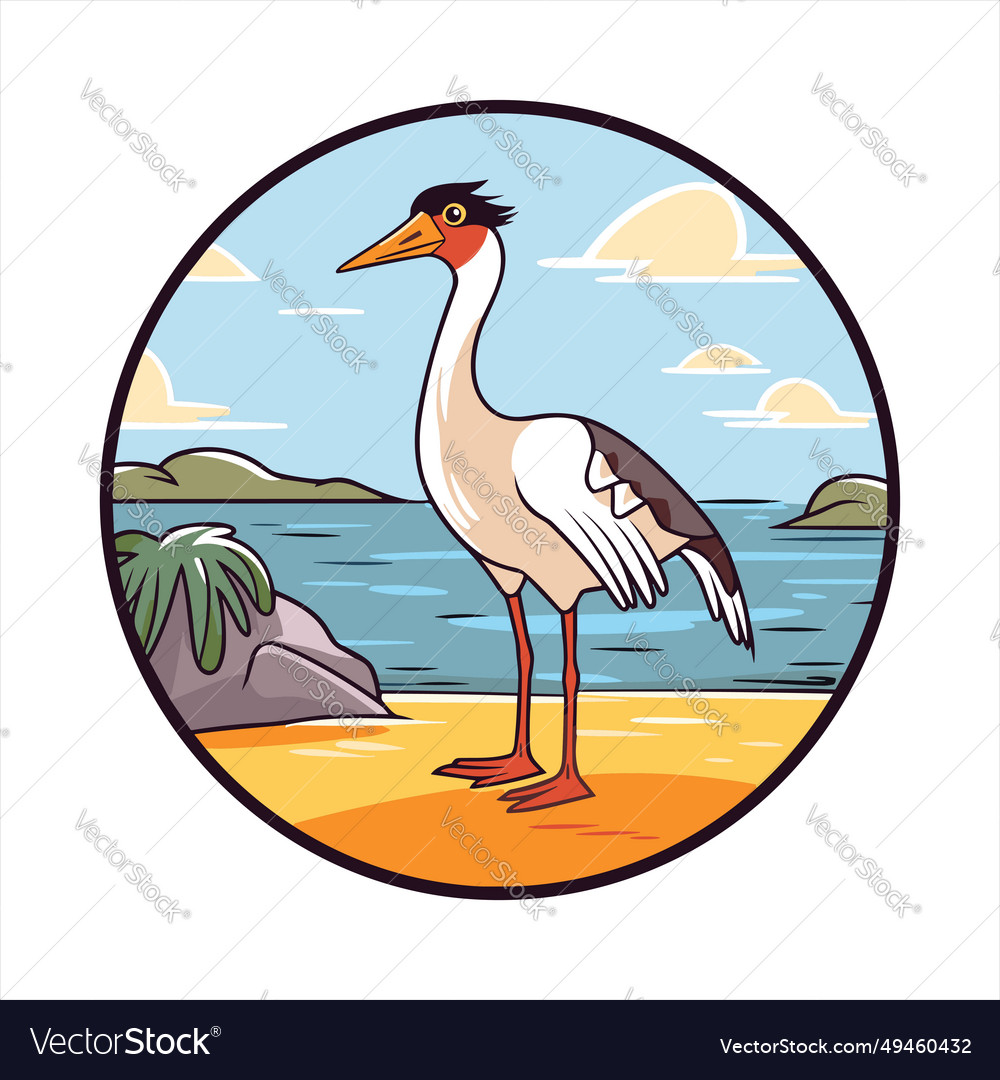 Jacana cute funny cartoon kawaii colorful Vector Image