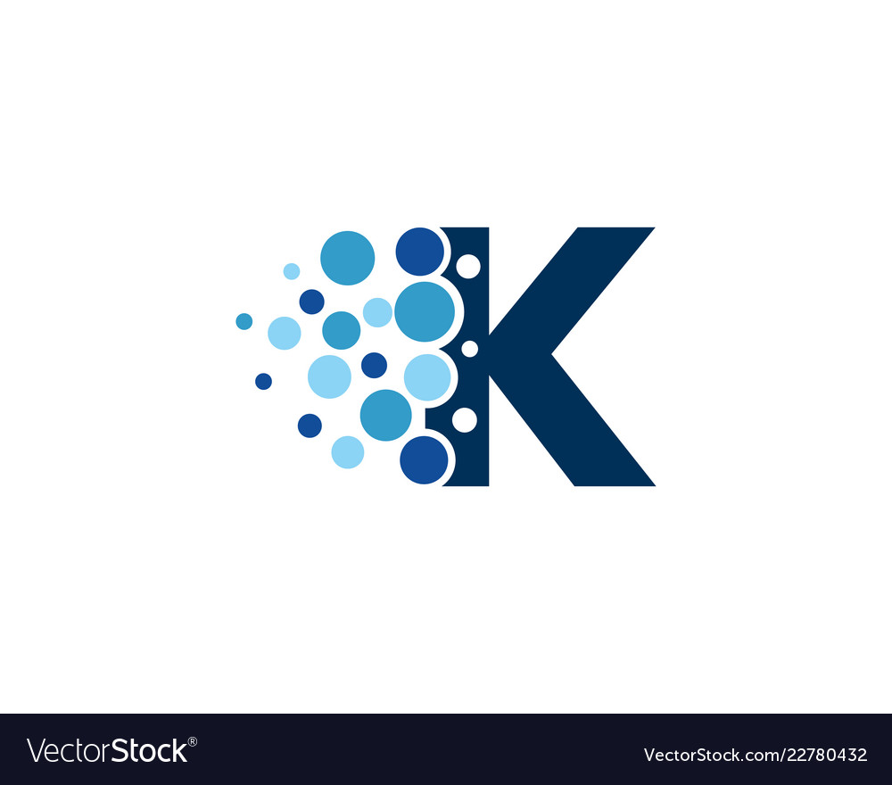 k letter pixel logo