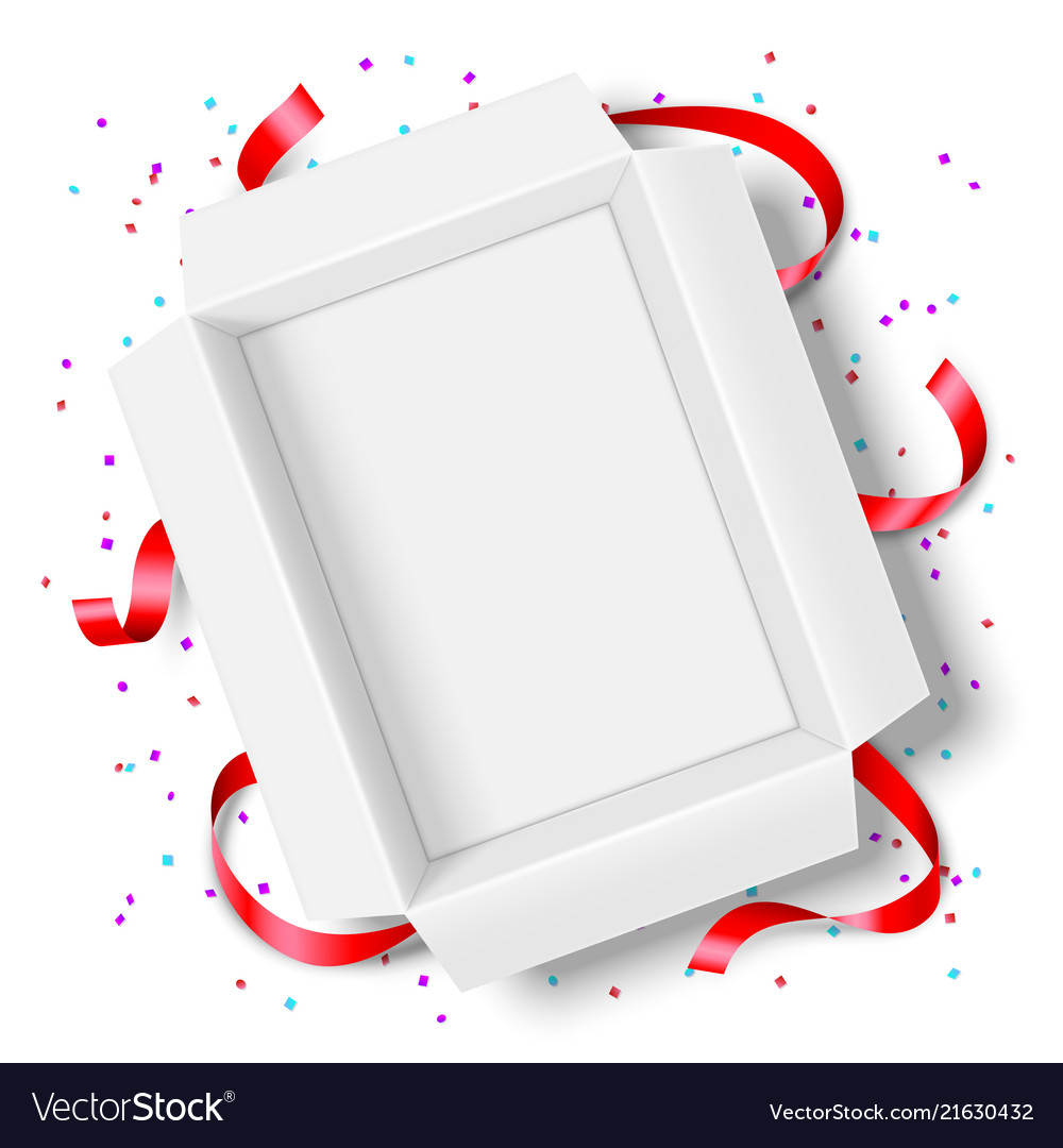 Opened Surprise Box Royalty Free Vector Image Vectorstock 9841