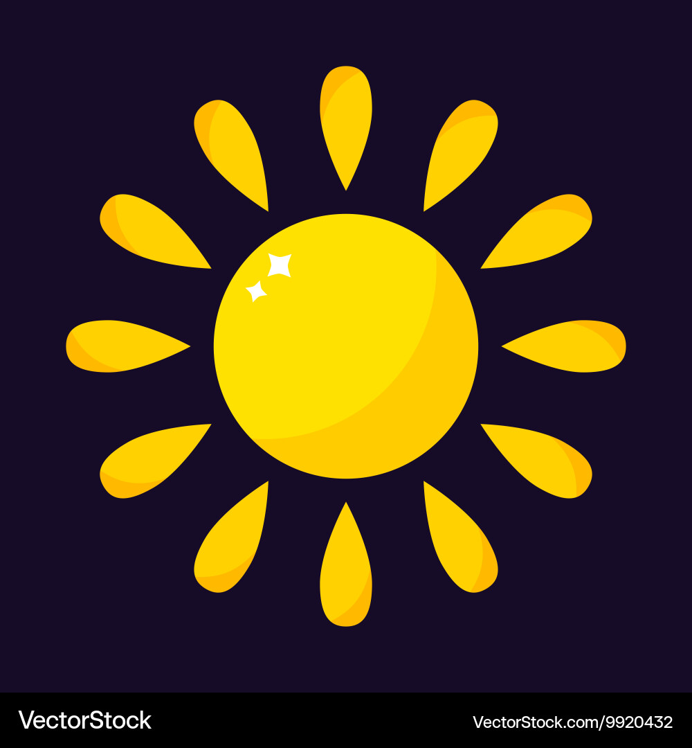 Sun icon isolated Royalty Free Vector Image - VectorStock