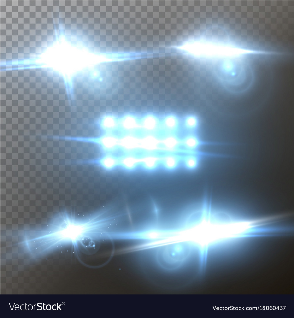 lens flare set realistic