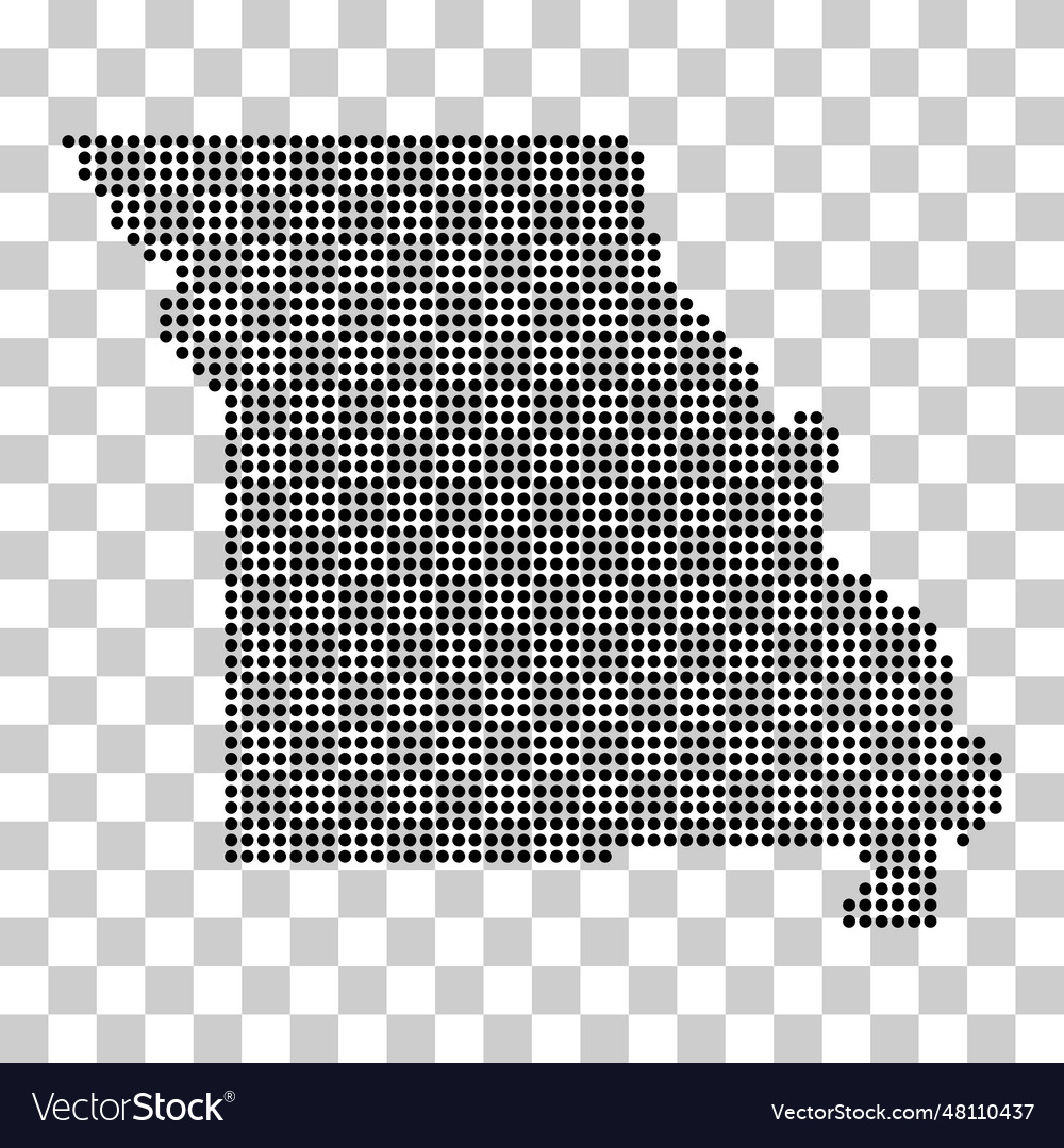 Missouri map shape united states of america flat Vector Image