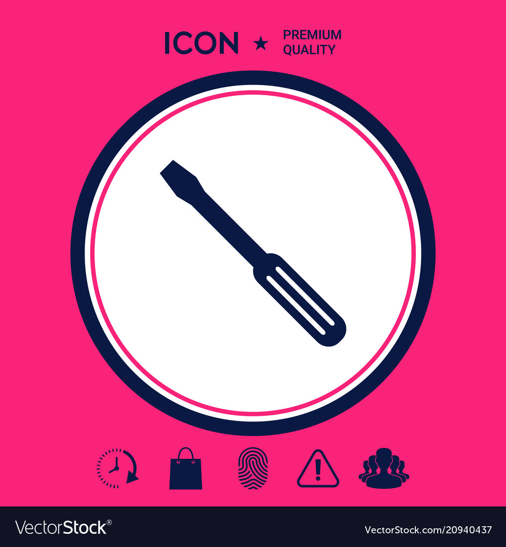 Screwdriver icon symbol Royalty Free Vector Image