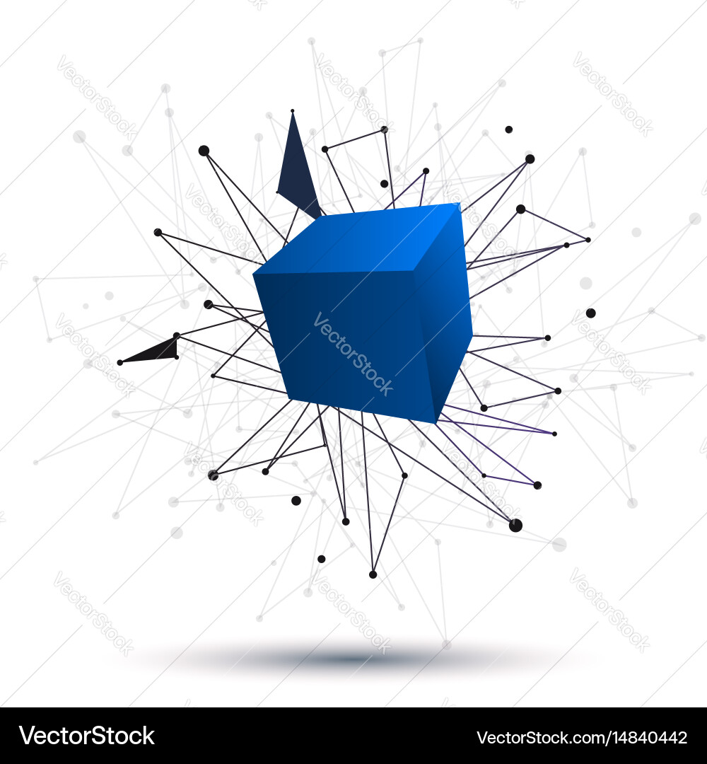 3d cube abstract background Royalty Free Vector Image