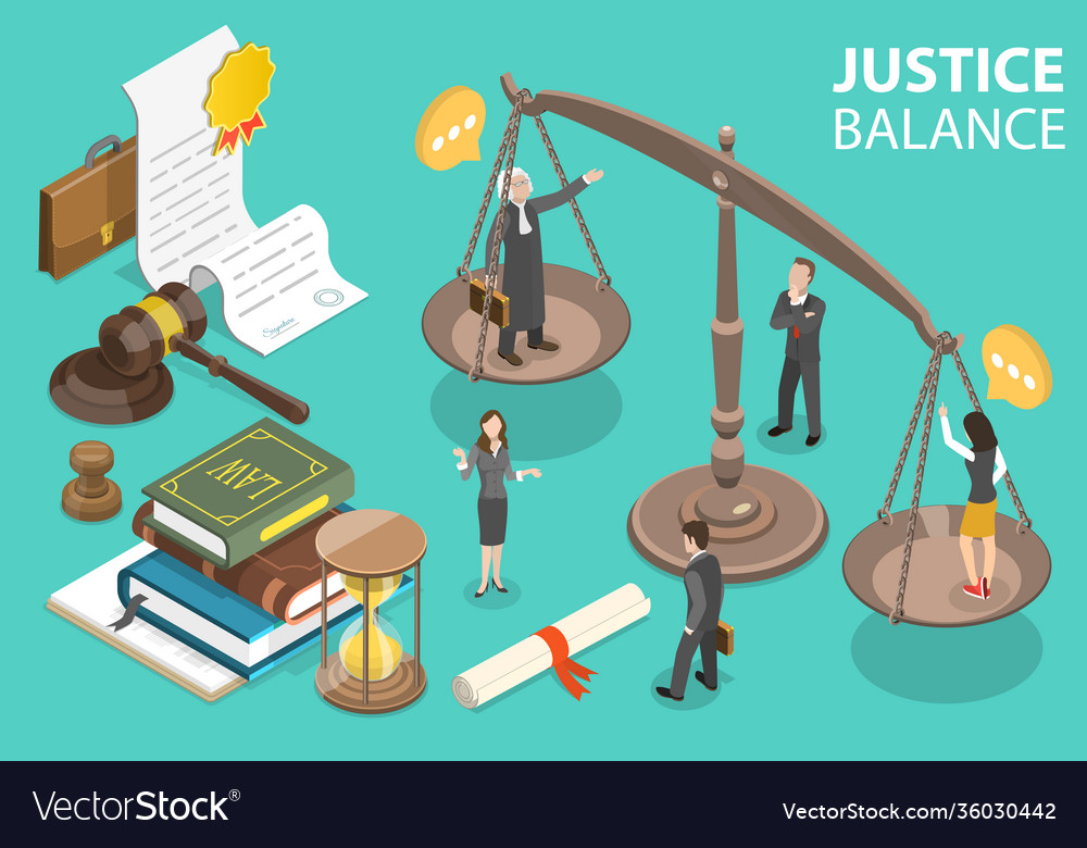 3d Isometric Conceptual Law Royalty Free Vector Image