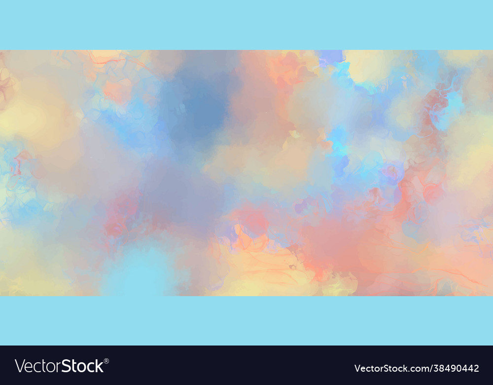 Blue sky watercolor concept background realistic Vector Image