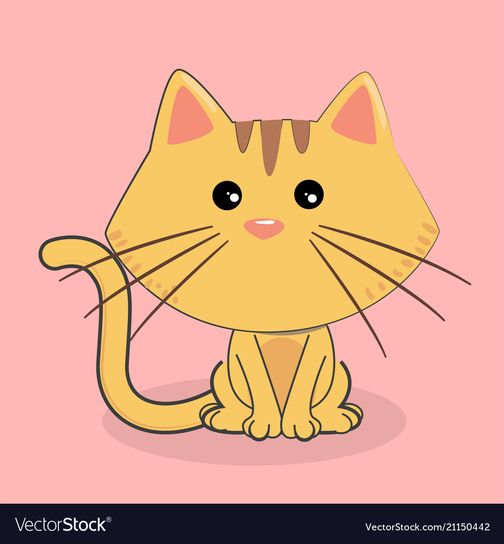 Premium Vector  Feline fun a cute cartoon cat icon in pink with