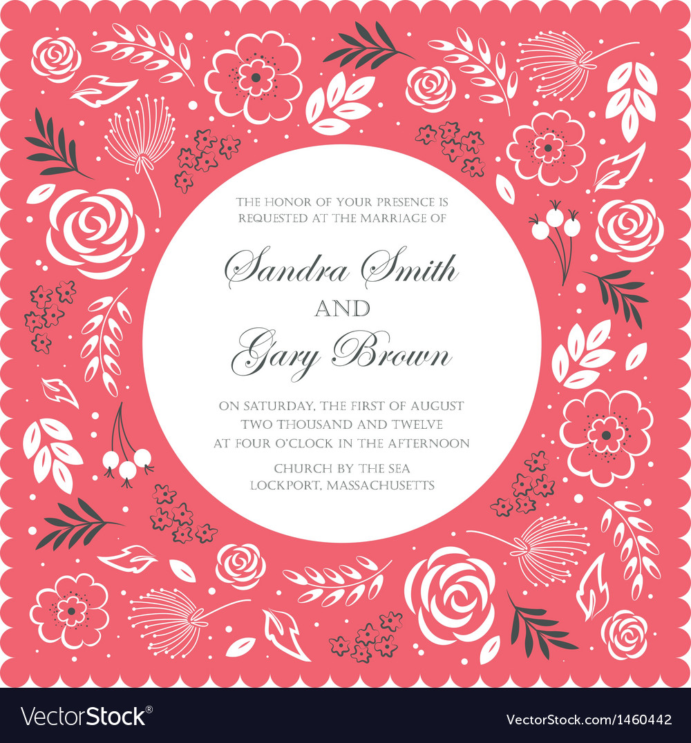 Wedding invitation Royalty Free Vector Image - VectorStock