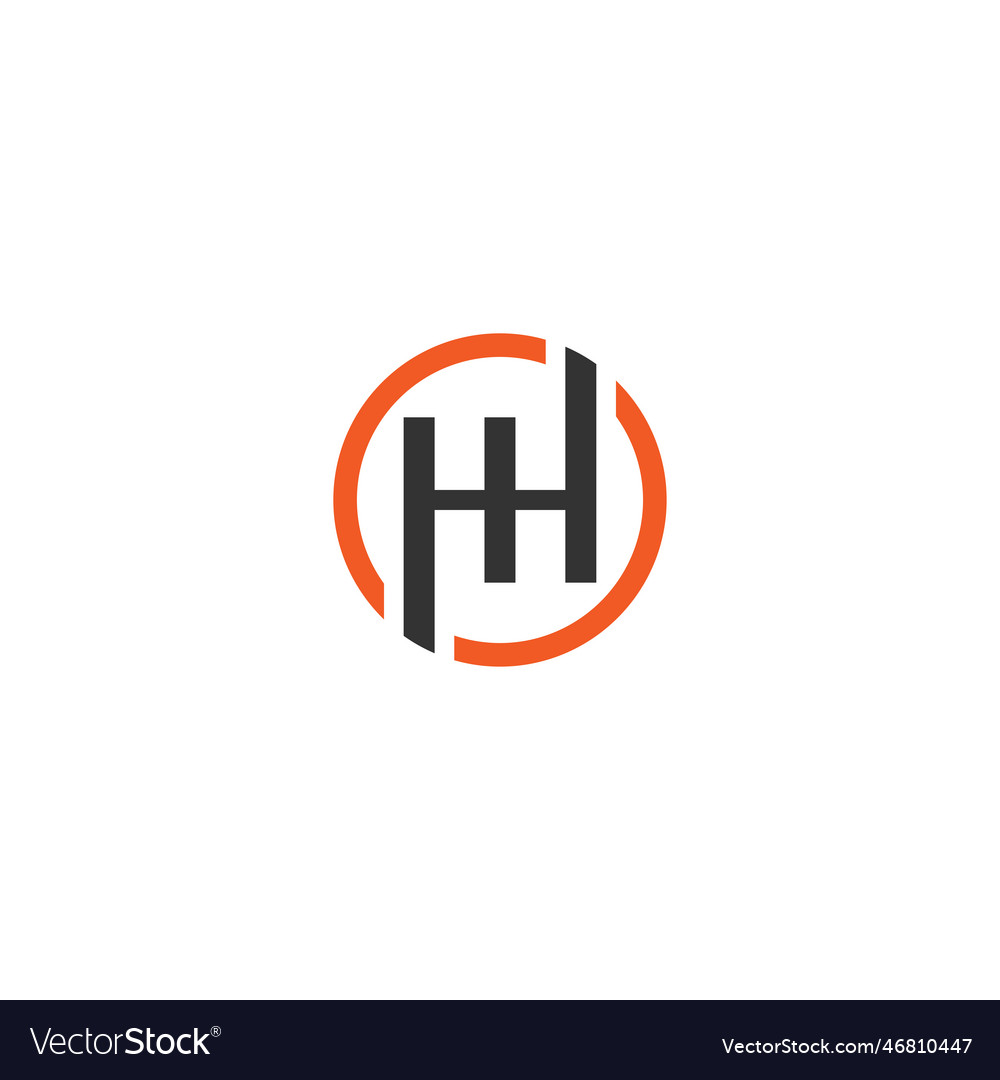 Hh logo design template graphic branding Vector Image