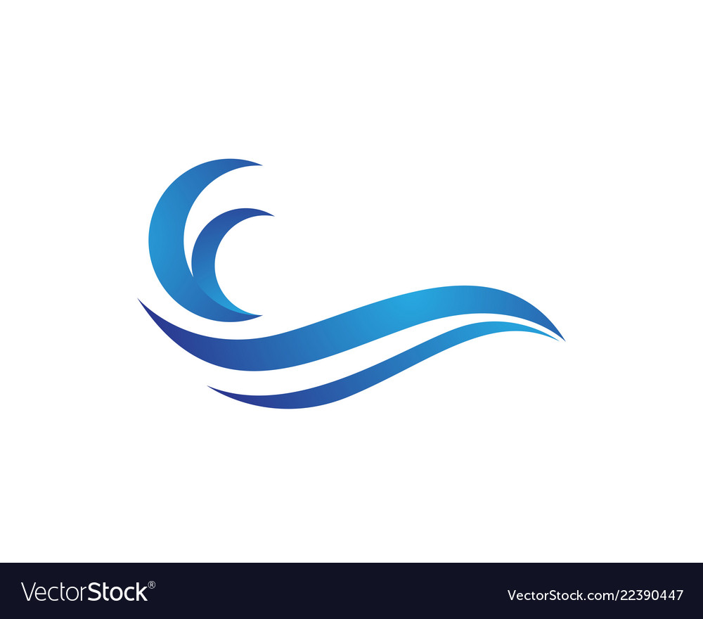 Wave beach logo Royalty Free Vector Image - VectorStock