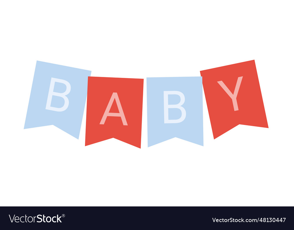 Welcome newborn baby garland Royalty Free Vector Image
