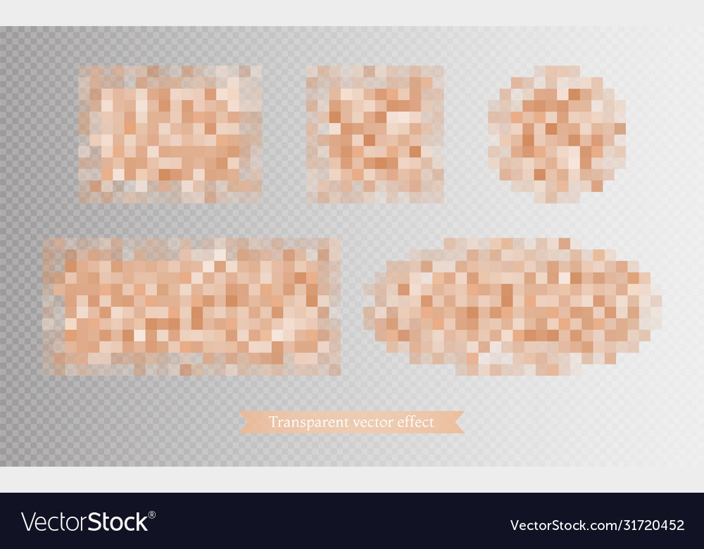 Censor mosaic blur effect blurred censorship Vector Image