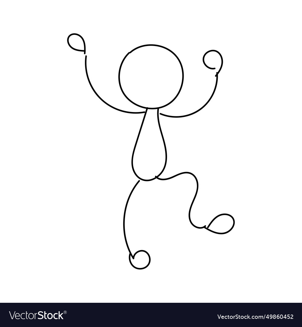 Funny stickman hand drawn style for print Vector Image